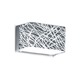 Block Wall Sconce - Polished Chrome / Platinum With White