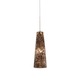 FJ Tower Of Love Shattered Pendant 24V - Satin Nickel / Shattered Golden Amber