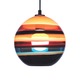 Banded Orb Pendant - Dark Bronze / Black Cord / Cranberry Banded Orb Pendant - Dark Bronze / Black Cord / Cranberry