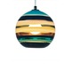 Banded Orb Pendant - Dark Bronze / White Cord / Aqua Banded Orb Pendant - Dark Bronze / White Cord / Aqua