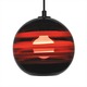 Banded Orb Pendant - Dark Bronze / Black Cord / Scarlet Banded Orb Pendant - Dark Bronze / Black Cord / Scarlet