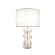 Happy Three Ball Table Lamp - Satin Nickel / Clear / White Happy Three Ball Table Lamp - Satin Nickel / Clear / White