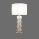 Happy Four Ball Table Lamp - Satin Nickel / Clear / White Happy Four Ball Table Lamp - Satin Nickel / Clear / White
