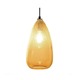 Cone Bubble Pendant - Dark Bronze / Black Cord / Gold Topaz