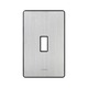 Fassada 1 Gang Wall Plate  - Stainless Steel / 