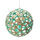Coral Pendant - White / Natural / Aqua