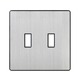 Fassada 2 Gang Wall Plate - Stainless Steel / 