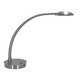 La Cirque Arched Arm LED Table Lamp W / Round Base - Brushed Platinum La Cirque Arched Arm LED Table Lamp W / Round Base - Brushed Platinum /