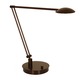 La Cirque Bendable Arm LED Table Lamp W / Round Base - Urban Bronze La Cirque Bendable Arm LED Table Lamp W / Round Base - Urban Bronze /