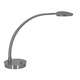 Pelle Arched Arm LED Table Lamp W / Round Base - Brushed Platinum / 