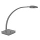 Pelle Arched Arm LED Table Lamp W / Square Base - Brushed Platinum / 