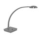 Vital Arched Arm LED Table Lamp W / Square Base - Brushed Platinum / 