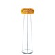 Caboche Grande Floor Lamp - White Lacquered Metal / Yellow Gold