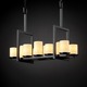 Dakota Bridge Chandelier - Matte Black / Cream Dakota Bridge Chandelier - Matte Black / Cream