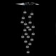 Dew 21 Square LED Suspension - Polished Aluminum / Transparent Dew 21 Square LED Suspension - Polished Aluminum / Transparent