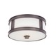 Patterson Ceiling Flush Mount - Historic Nickel / Clear / White Patterson Ceiling Flush Mount - Historic Nickel / Clear / White