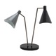 Nova Table Lamp - Satin Nickel / Black / Grey / Black Nova Table Lamp - Satin Nickel / Black / Grey / Black