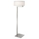 Quadratto Swing Arm Floor Lamp - Satin Nickel / Off White Quadratto Swing Arm Floor Lamp - Satin Nickel / Off White