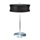 Lightweights Round Table Lamp - Satin Aluminum / Black Lightweights Round Table Lamp - Satin Aluminum / Black