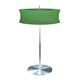 Lightweights Round Table Lamp - Satin Aluminum / Green Lightweights Round Table Lamp - Satin Aluminum / Green