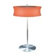 Lightweights Round Table Lamp - Satin Aluminum / Orange Lightweights Round Table Lamp - Satin Aluminum / Orange