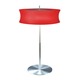 Lightweights Round Table Lamp - Satin Aluminum / Red Lightweights Round Table Lamp - Satin Aluminum / Red