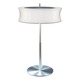 Lightweights Round Table Lamp - Satin Aluminum / White Lightweights Round Table Lamp - Satin Aluminum / White