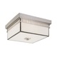 Circle Braided Ceiling Flush Mount - Pewter / Frosted