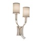Roxy Right Wall Sconce - Silver Leaf / Polished Stainless Steel / Off White Roxy Right Wall Sconce - Silver Leaf / Polished Stainless Steel / Off White