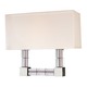 Alpine Wall Scone - Polished Nickel / Crystal / Off White Alpine Wall Scone - Polished Nickel / Crystal / Off White