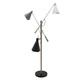 Nova 3 Floor Lamp - Satin Nickel / Black / White / Grey / Black Nova 3 Floor Lamp - Satin Nickel / Black / White / Grey / Black