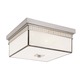 Circle Braided Ceiling Flush Mount - Pewter / Frosted
