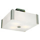 Metro Square Ceiling Flush Mount - Polished Chrome / Opal