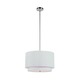 Tiered Shade Wide Pendant - Brushed Nickel / Ivory Tiered Shade Wide Pendant - Brushed Nickel / Ivory