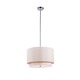 Tiered Shade Wide Pendant - Brushed Nickel / Taupe Tiered Shade Wide Pendant - Brushed Nickel / Taupe