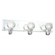 Curvy Bath Bar 3-Light - Chrome / Clear / Inside Etched Optic Curvy Bath Bar 3-Light - Chrome / Clear / Inside Etched Optic