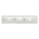 Duet Bath Bar - Brushed Nickel / Etched Rain