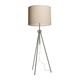 Mercer Street Floor Lamp - Brushed Nickel / Oatmeal Linen