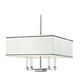 Collins Chandelier - Polished Nickel / Dark Cocoa / White Collins Chandelier - Polished Nickel / Dark Cocoa / White