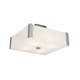 Metro Square Ceiling Flush Mount - Polished Chrome / Opal