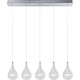 Larmes 5 Light Linear Suspension - Polished Chrome / Clear