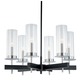 Tuxedo Chandelier - Chrome / Black / Clear Tuxedo Chandelier - Chrome / Black / Clear