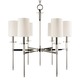 Amherst Chandelier - Polished Nickel / Off White
