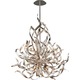 Graffiti 6 Light Chandelier - Silver Leaf / Polished Stainless Steel / Smoked Crystal Graffiti 6 Light Chandelier - Silver Leaf / Polished Stainless Steel / Smoked Crystal