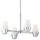 Retrodome Chandelier - Chrome / Etched Opal Retrodome Chandelier - Chrome / Etched Opal