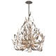 Graffiti 9 Light Chandelier - Silver Leaf / Polished Stainless Steel / Smoked Crystal Graffiti 9 Light Chandelier - Silver Leaf / Polished Stainless Steel / Smoked Crystal