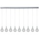Larmes 9 Light Linear Suspension - Polished Chrome / Clear Larmes 9 Light Linear Suspension - Polished Chrome / Clear
