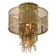 Riviera Semi Flush Ceiling Mount - Riviera Bronze / Silver Leaf / Crystal Riviera Semi Flush Ceiling Mount - Riviera Bronze / Silver Leaf / Crystal