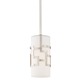 Alecias Necklace Mini Pendant - Brushed Nickel / Etched Opal