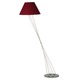 Liz Terra D Cone Shade Floor Lamp W / Foot Dimmer - Metallic Grey / Red Liz Terra D Cone Shade Floor Lamp W / Foot Dimmer - Metallic Grey / Red